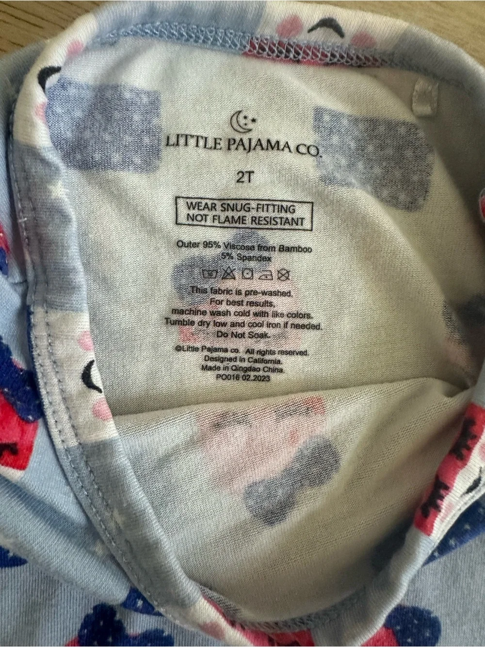 Light Blue Kids Ice Cream Print Pajama Set